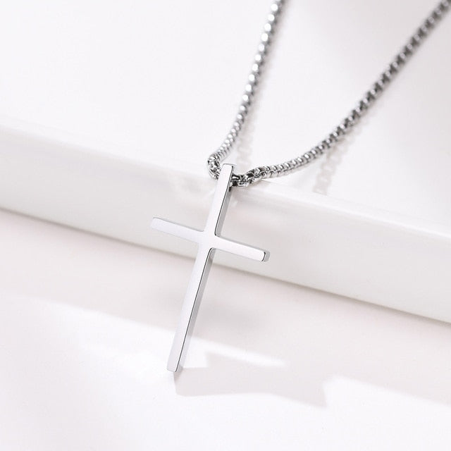 Steel Cross Necklace