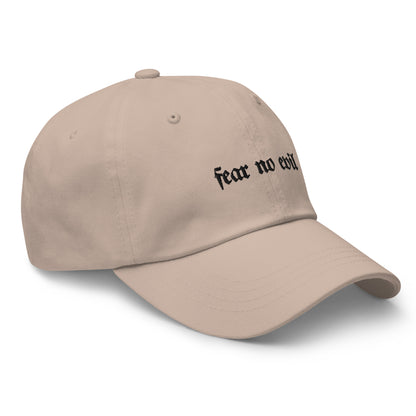 Fear No Evil 6-Panel Dad Hat (Black Lettering)