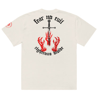 Fear No Evil Oversized Tee (Black Lettering)