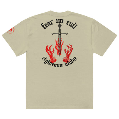 Fear No Evil Oversized Tee (Black Lettering)