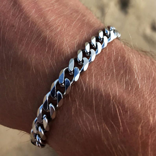 Steel Chain Link Bracelet