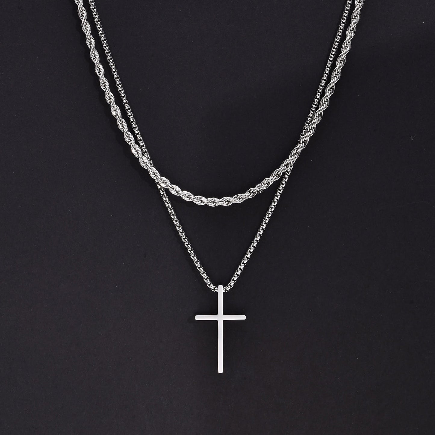 Steel Cross Necklace